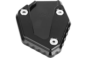 ARAMOX Ampliador de soporte lateral para motocicleta, soporte de extensión antideslizante para Yamaha MT 07 / FZ 07 / TRACER 700 2014(negro)