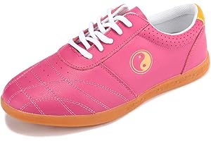 Willsky Martial Arts Shoes, Tai Chi Trainers Shoes Soft Leather Unisex Adults Children Kungfu Shoes Non-Slip Breathable