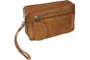 jejo-bags® Herren Leder Handgelenktasche Herrenhandtasche Dokumententasche in 3 Farben