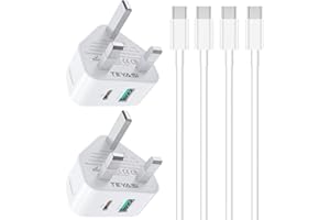 TEYASI Samsung Fast Charger Cable and Plug,2 Pack USB Type C Charger Plug and Cable Fast Charge PPS Super Charging for Galaxy S25/S24/S23/S22/S21/S20 fe/A16/A15/A14/A23/A06/A05S/A04S/A25/A34/A35/A53/A54/A55