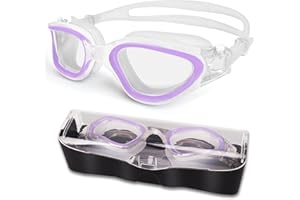 HOTSRACE Gafas de natación polarizadas Anti-vaho Protección UV Impermeable, Gafas Natación para Hombres, Mujeres, Adultos y Adolescentes