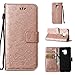 Produktbild Galaxy A5 2018 Hülle, Anlike Schutzhülle für Samsung Galaxy A5 2018 Wallet Tasche [Einhorn - geprägte Serie] Handyhülle - Roségold