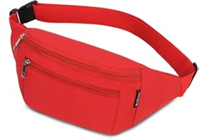 RIDIRUN Riñoneras Hombre Mujer Deportiva Bolsos Bandolera Bolsos de Gimnasio Ajustable, Bolsa para Entrenamiento al Aire Libre, Viajes, Casual, Correr, Senderismo Deporte, Concierto, Paseo de Perro (Rojo)