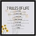 ADROS Wood Square Motivational Quotes Framed Posters with Frame Quotes Wall Frames for HOME, OFFICE, STUDENT AND STUDY ROOM - Photos with Quotes (White)22.9L x 22.9W Centimeter