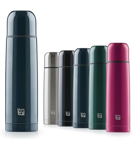 Thermoskanne Isolierkanne Flasche Vakuum Thermos 0,5l Gravur Geschenk Holz