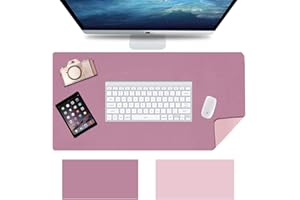 Anmete Tappetino da Tavolo Grande in Pelle PU Sottomano Scrivania Impermeabile 900 450 mm Doppia Faccia Tappetino Tavolo Computer Tastiera Mouse Pad XXL Tappetino Scrivania per Ufficio Casa Laptop PC