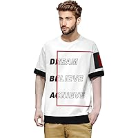BLIVE Men's Loose Fit Printed Oversized T-Shirt | Hip Hop Casual T-Shirt