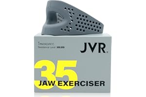 ‎JVR Kiefer Trainer von JVR, Jaw Trainings Gerät, Jawline Exerciser für Männer und Frauen, Verbesserung der Kieferlinie, Kiefer Training (Grau 35LBS)