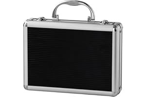 CASEMASTER BY GLD PRODUCTS Aluminium-Dartkoffer für 9 Dartpfeile mit Stahlspitze und weicher Spitze, mit extra Platz, um Flights in Form zu halten, und zahlreiche Taschen und Röhren zur Aufbewahrung von Zubehör, Schwarz