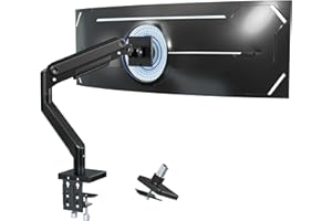 IMTKOTW Monitor Halterung 1-Monitor für 17-49-zoll Bildschirm - Ultrawide Monitor Arm, Höhenverstellbar, Neigbar, Schwenkbare, Max Load 20KG, VESA 75/100mm, Schwarz