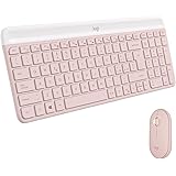 Logitech MK470 Slim Kit Tastiera e Mouse Wireless - Layout Moderno e Compatto, Ultra Silenzioso, Ricevitore USB a 2,4 GHz, Co