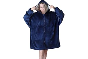 Queenshin Hoodie Decke Übergroßer für Damen Teenager Mädchen, Super Weiche Bequemes Sherpa Pullover Sweatshirt