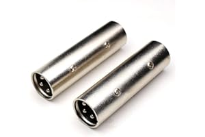 BOLONGKING XLR 3-pinowy męski na XLR 3-pinowy męski adapter kablowy płeć zmieniacz łącznik 2-pak