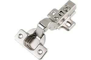 PinLin 10 Pack 105 Degree Soft Close Kitchen Cabinet Hinge 35mm Plate Inset Cupboard Door Hinges, Screws Included