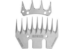 MAWAER 9 Teeth Sheep Shears Replacement Blades for fit Oster, Lister, Heiniger Sheep Clippers, Detachable Animal Trimmer Shears for Grooming Goats, Lambs, Llamas, Alpacas (9 Tooth)