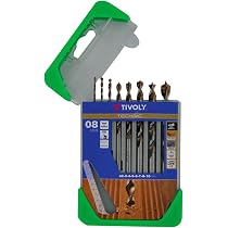 Tivoly Bohrerkassette 2-in-1 Bois-metal – 6-teiliges Set, Durchmesser 2-8 Mm, Für Holz & Stahl