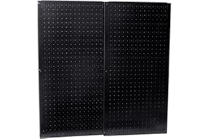 Wall Control 30-P-3232B - Pegboard in metallo nero (2) 81,3 cm di altezza x 40,6 cm di larghezza
