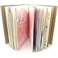Siixu Colorful Blank Notebook, Unruled Personal Diary Journals to Write in for Women and Girls, Hardcover Writing Notepad Gift, Unique Watercolor Design, 192 Pages, 2 Bookmarks, Unlined