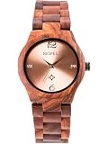 BEWELL Orologio Uomo Legno Analogico Al quarzo con Cinturino in Legno W154A