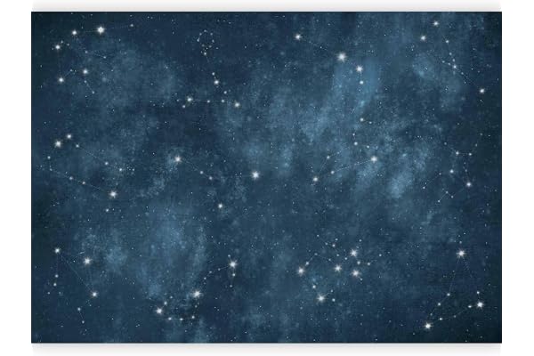 murando - Papier peint panoramique inspirant 350x256 cm - Revêtement mural décoration pour chambre salon - Design moderne - Gris bleu - Arrière plan espace étoiles passe temps i-A-10014-a-a