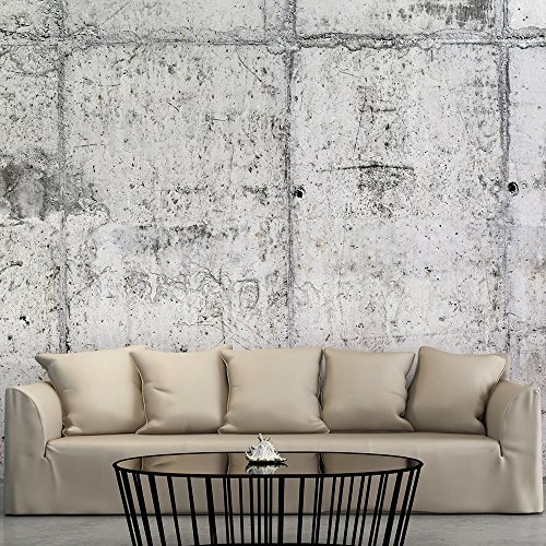 FOTOTAPETE 400x280 cm - VLIES TAPETE PREMIUM - PROFI QUALITÄT - Top moderne Wanddeko - Riesen Wandbild - Top Design Tapete - Neue exklusive Edition mit noch besser Druckauflösung - Deutsches Premium Vlies - Beton f-A-0332-a-a