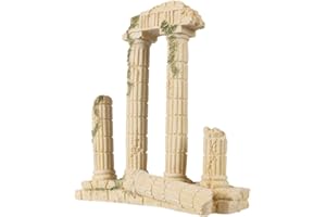 Aqua Della, Décoration pour Aquarium, Colonne Grecque 3 19,3x7,1x21,5 cm, Ornement en Résine de Polyester, Non Toxique et PH Neutre, pour Aquarium Eau Douce et salée, Décor Réaliste