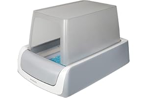 PetSafe - ScoopFree - Bac à Litière Auto-Nettoyant Couvert, Deuxième Génération - Plus Besoin de Ramasser, Intimité, Suivi de Santé