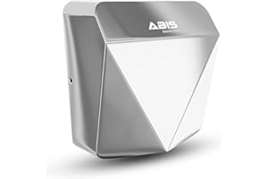 ABIS BEYOND FUTURE ABIS DuoAct Eco-Friendly Automatic Hand Dryer with UV Lighting | Diamond-Shaped Hand Dryer with Touch-Free Automatic Sensor and Hot & Cold Switch | Suitable for Any Establishment