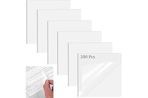 Transparente Haftnotizen 300 Blätter, Moseem Sticky Notes Transparent 6 Pads Wasserdicht Haftnotizen 75×75 mm,für Kennzeichnung von Bürodokumenten Oder Büchern, für Büros, Haushalte und Studenten