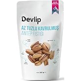 Devlip Pembe Himalaya AZ TUZLU Kavrulmuş Antep Fıstığı, 250 Gram, Kilitli (A&ccedil;-Kapa) Ambalaj, Vegan,%100 &Ccedil;ıtlak