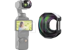 NEEWER Teleconverter Compatible with DJI Osmo Pocket 3 Only, 4 Elements 3 Groups Multicoated HD Optical Glass Magnetic Lens Attachment, Gimbal Action Camera Accessories, LS-84