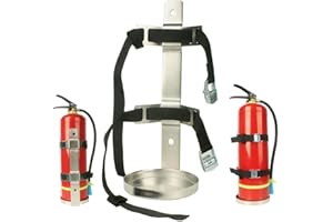 MANNIFEN Support d'extincteur en acier inoxydable – Support mural pour extincteur de 1 kg à 2 kg, maison, voiture, camping-car, camion – 1 pièce