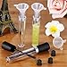 eBoot 8ml Empty Mascara Tube with Eyelash Wand Eyelash Cream Container Bottle, Rubber Inserts, Funnels Set for Castor Oil