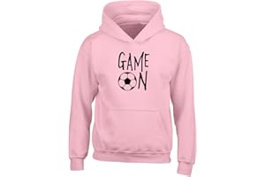 SHOPAGIFT Footy Gift Ideas Boys Girls - Kids Game on Football Childrens Hoodie Hoody - Birthday Jumper Hooded Top for Soccer Lover