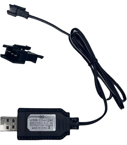 2 Pièces Chargeur USB RC Universel JST 2PIN pour Batteries LiPo 3,7V et NIMH NiCd 3,6V, Compatible Voiture, Drone, Bateau, Avion, Hélicoptère, Jouets Télécommandés, LED