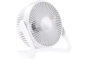 HZTYYIER Wentylator Biurkowy USB Mini Wentylator Biurkowy Wentylator Stołowy Przenośna, Obrotowa Konstrukcja 5 Ostrzy i Cichy Silnik do Domowego Biura, Samochodu Wewnątrz na Zewnątrz