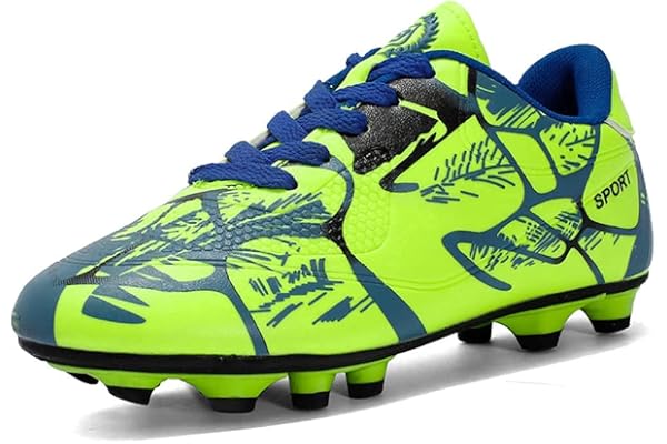 NEUSOP Chaussures de Football Enfant Garçon Fille Chaussures de Football pour Enfants Chaussures d'Entraînement de Football Professionnel Adolescents Unisex Chaussure de Foot 31-43