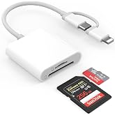 SD Card Reader for Phone/Pad, USB C to Micro SD TF Memory Card Reader, USB C to SD/TF Memory Card Reader for Phone 14/15/Pro