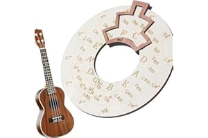 CZNBZIU Wooden Melody Tool, Round Circle of Fifths Wheel Melody Chord Tool Music Transpose Accessories Wooden Chord Wheel for Musicians Musical Beginners Songwriters for Notes Chords Key Signature circle