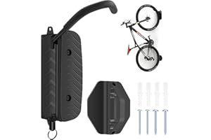 Wiseten Uchwyt ścienny do roweru – wychylny i z regulacją wysokości, oszczędność miejsca do przechowywania rowerów MTB, rowerów wyścigowych, rowerów elektrycznych w garażu, mieszkaniu, piwnicy