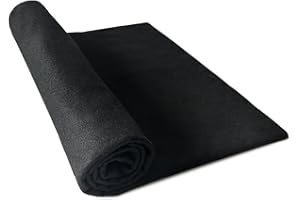 ZADAWERK® Tessuto Fusibile per Patchwork - 150 g/m² - 1x2 m - Nero