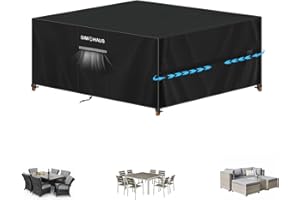 SIMPHAUS Garden Furniture Covers Waterproof Outdoor Furniture Covers Outdoor Table Covers for Garden Furniture Covers Outdoor Cover for Garden Furniture UV Resistant 420D Oxford Fabric 160x130x90cm
