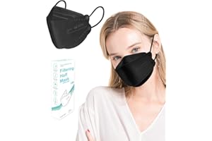 Tayogo FFP2 Mask Black, Disposable Face mask,4-Layer Filtration System, KN95 Mask Respirator, CE certififed EN149 Standard 10Pcs10pcs/20pcs Individually Packaged