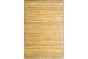 Acomoda Textil – Alfombra de Bambú Natural Ecológica para Interior y Exterior. Alfombra Resistente, Antideslizante y Cómoda para Dormitorio, Salón y Jardín. (Natural, 60x90 cm)