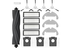 AVAENZO Accessori per Dreame D10 Plus Gen 2 Robot Aspirapolvere, 1 spazzola principale, 4 spazzole laterali, 4 filtri, 3 sacchetti per la polvere 3 panni per pulire robot Ricambi