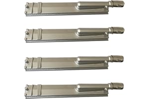 GRILLJOB 𝙐𝙥𝙜𝙧𝙖𝙙𝙚𝙙 4PC Set Cast Stainless Steel SS304 BBQ Grill Burner 16", Compatible with 23301 16516 44305 Aussie Bull Blaze CharBroil NEXGRILL Thermos Turbo Gas Grills