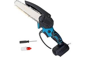 SQUAELTIRS Akku Kettensäge, Ersatz für Makita 18V Akku BL1850, 6 Zoll Mini Kettensäge, Einhand Kettensäge Akku 18V, für Gartenscheren Baum Holz (Ohne Akku)