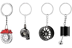 GEFIRE Portachiavi Turbina Portachiavi per Auto Portachiavi Creativi Decorativi, Fast and Furious Gadget,Portachiavi in Metallo per Auto per Appassionati di Auto, Meccanica