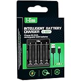 I-Gen G400 4-Piece Battery Charger AA/AAA Compatible Type-C Input Smart Fast Battery Charger