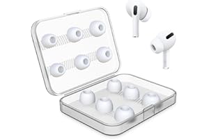 Jinpojun 6 Paar Silikontips für AirPods Pro, Ersatz-Ohrstöpsel für Airpods Pro, Silikon Ohrpolster mit tragbarer Aufbewahrungsbox (S/M/L)